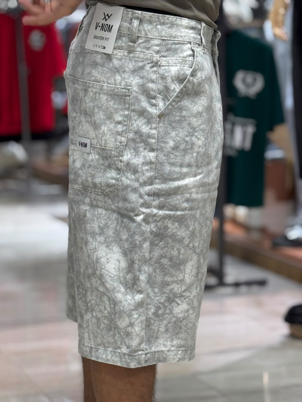 SHORT JEANS IMPRIME TCHATCHA GREY