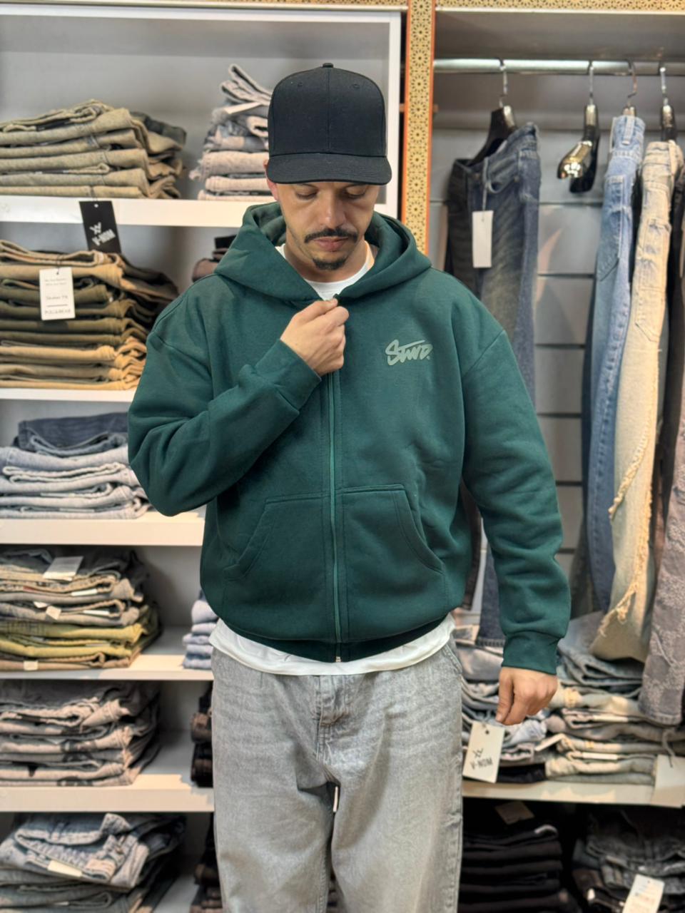 STWD PRINTED HOODIE GREEN