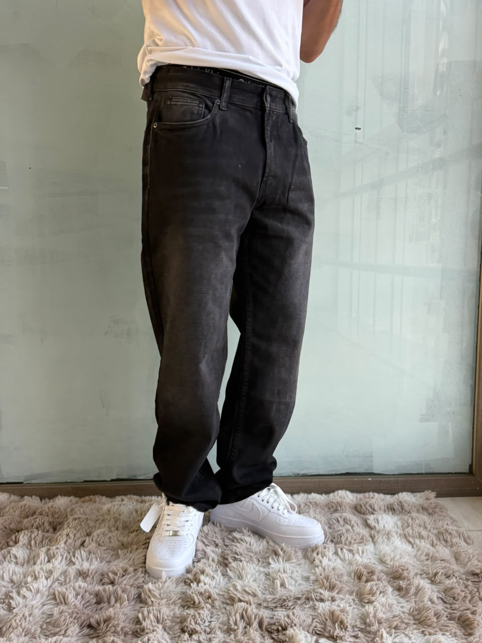 RELAXED JEANS NOIR CLEAR