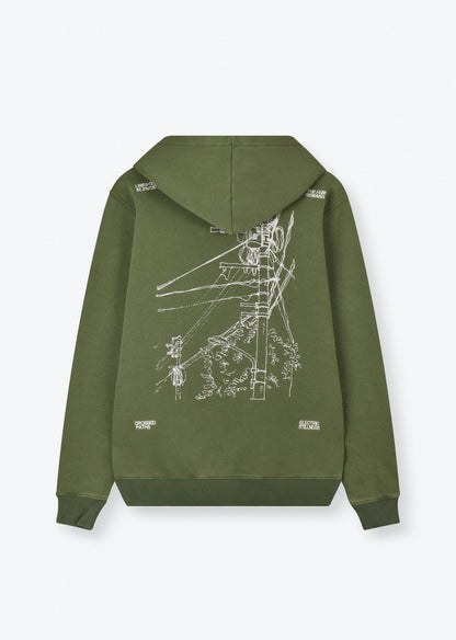 WASHED PRINTED HOODIE