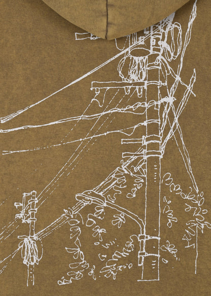 WASHED PRINTED HOODIE