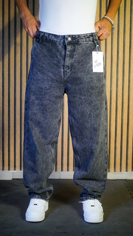 BAGGY JEANS GRIS NOIR