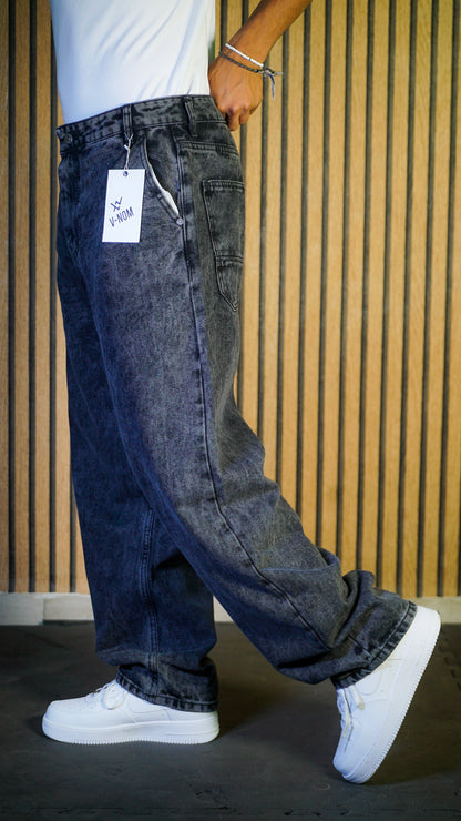 BAGGY JEANS GRIS NOIR