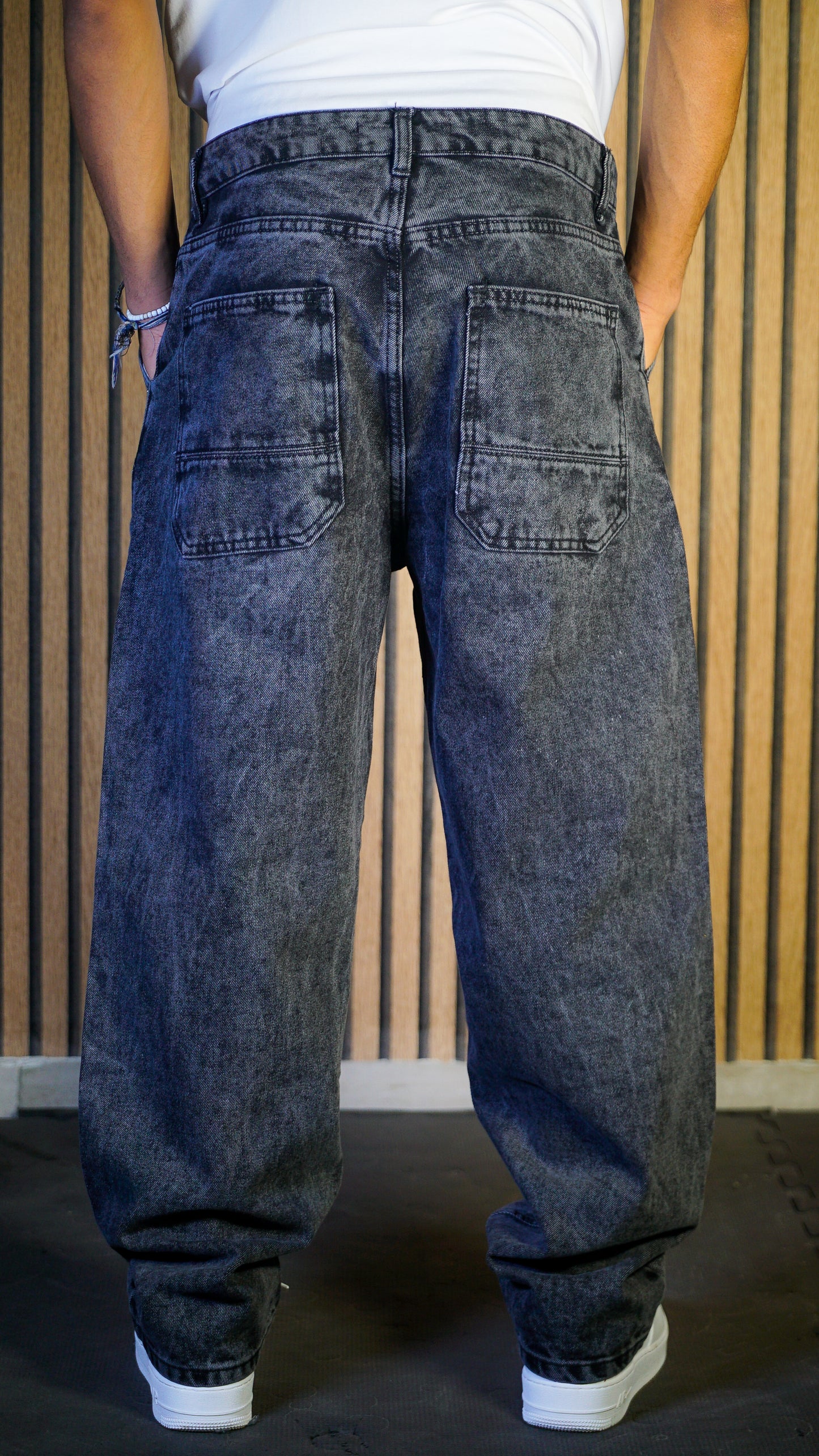 BAGGY JEANS GRIS NOIR