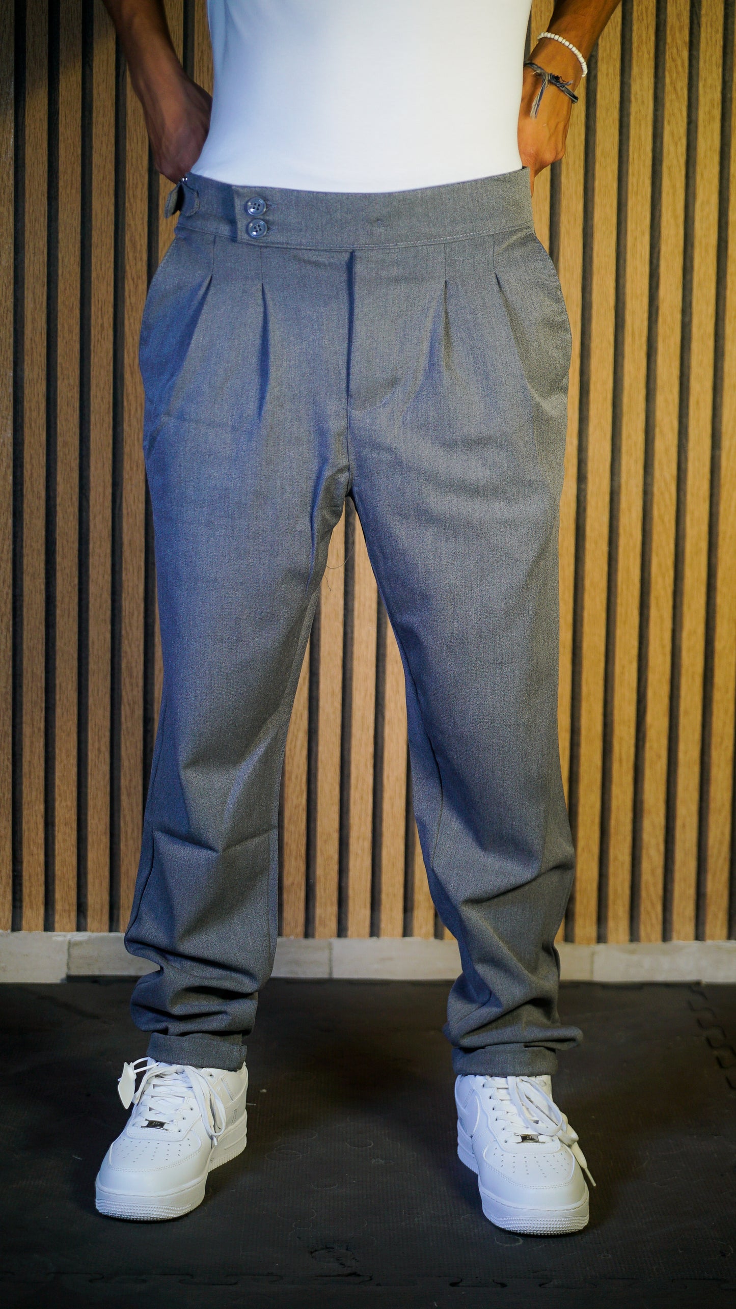 Pantalon Smart Fit gris