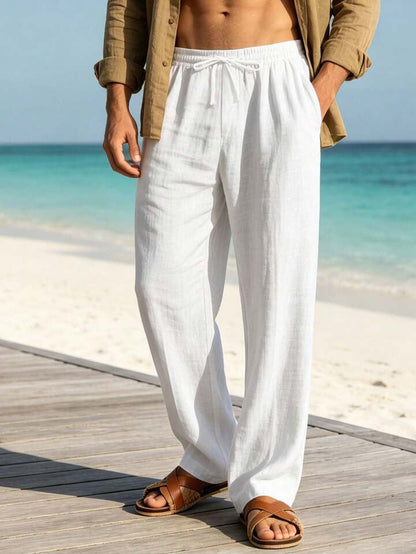 Pantalon jogger en lin