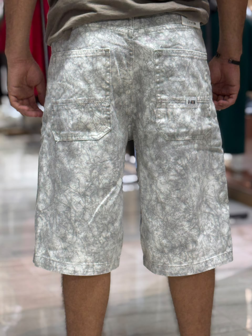 SHORT JEANS IMPRIME TCHATCHA GREY