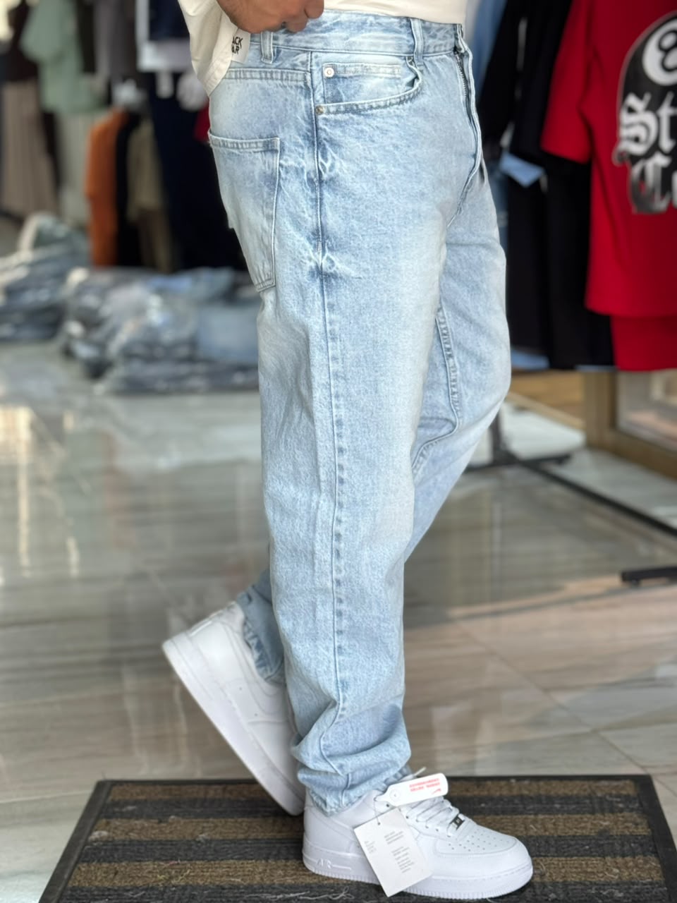 RELAXED FIT JEAN BLUE CLAIR