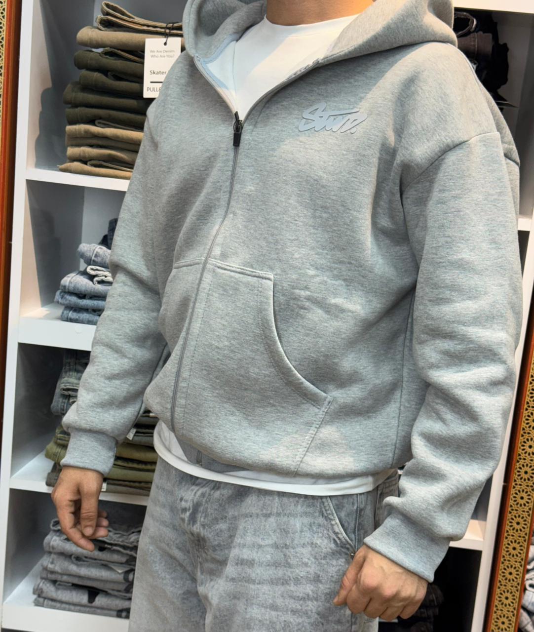 STWD PRINTED HOODIE GRIS