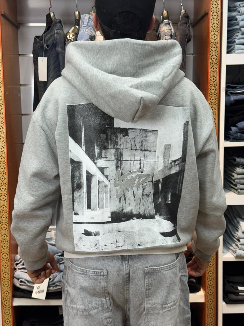 STWD PRINTED HOODIE GRIS