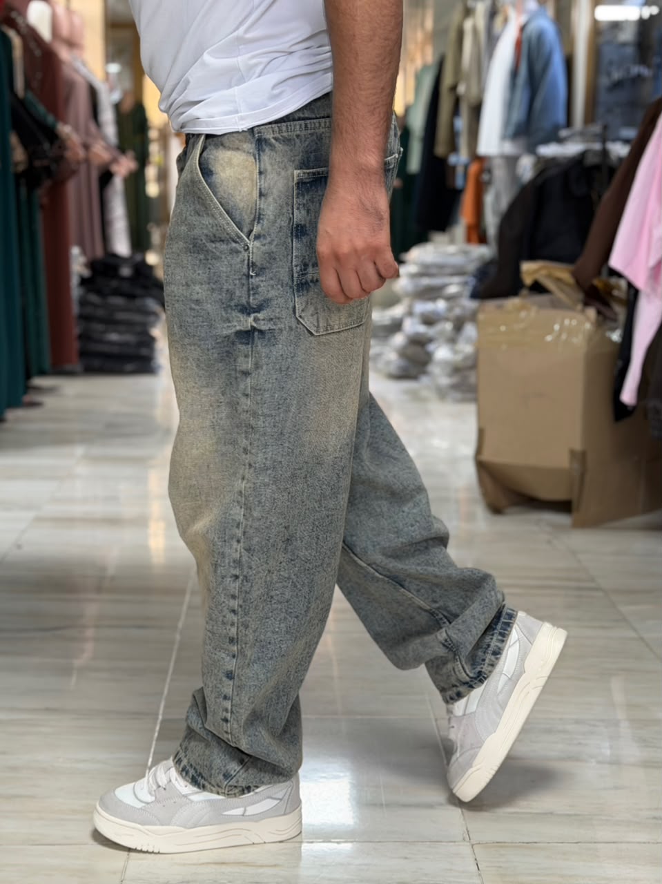 BAGGY JEAN GREY WASHED