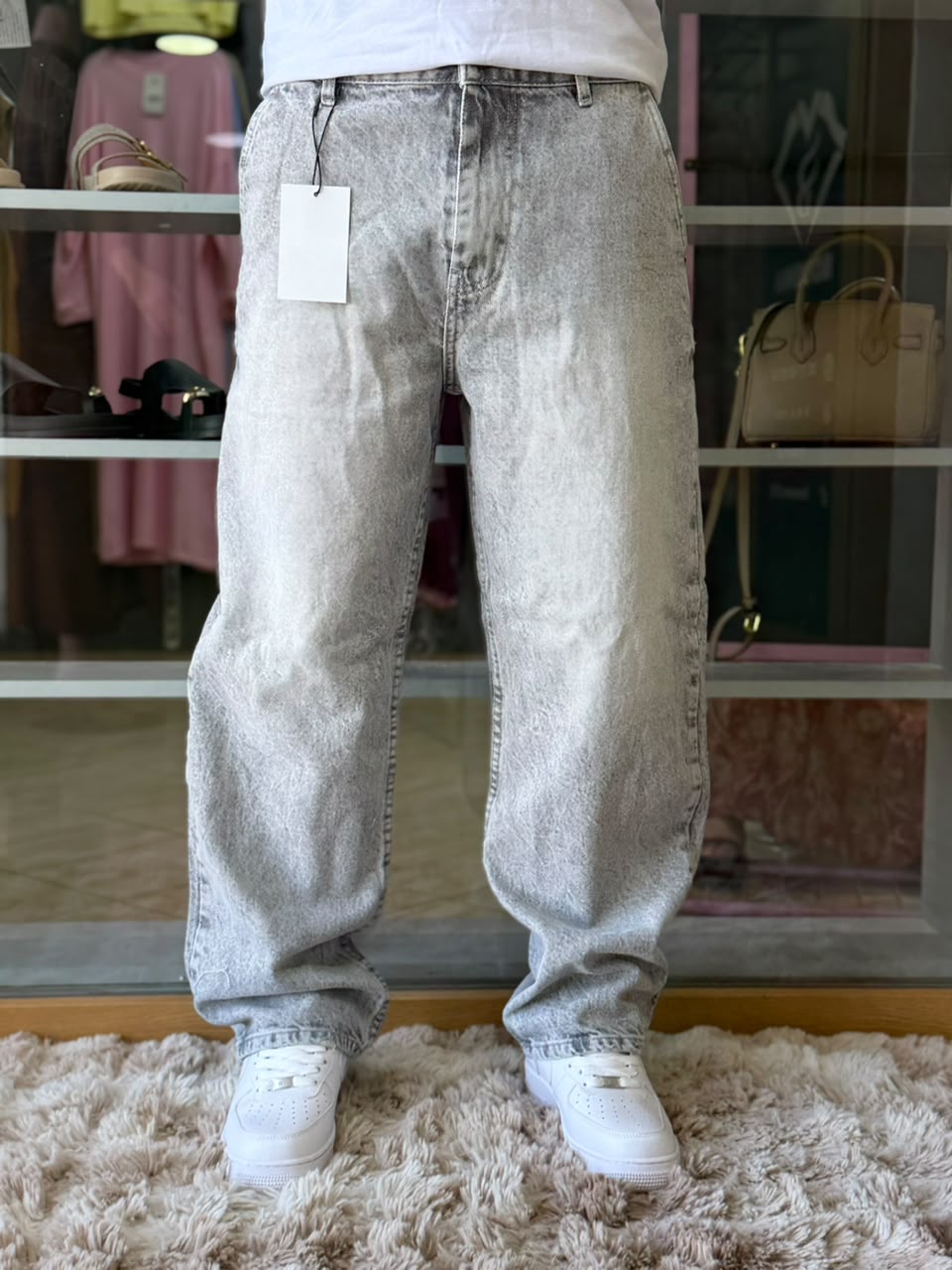 BAGGY JEAN GRIS Foncé