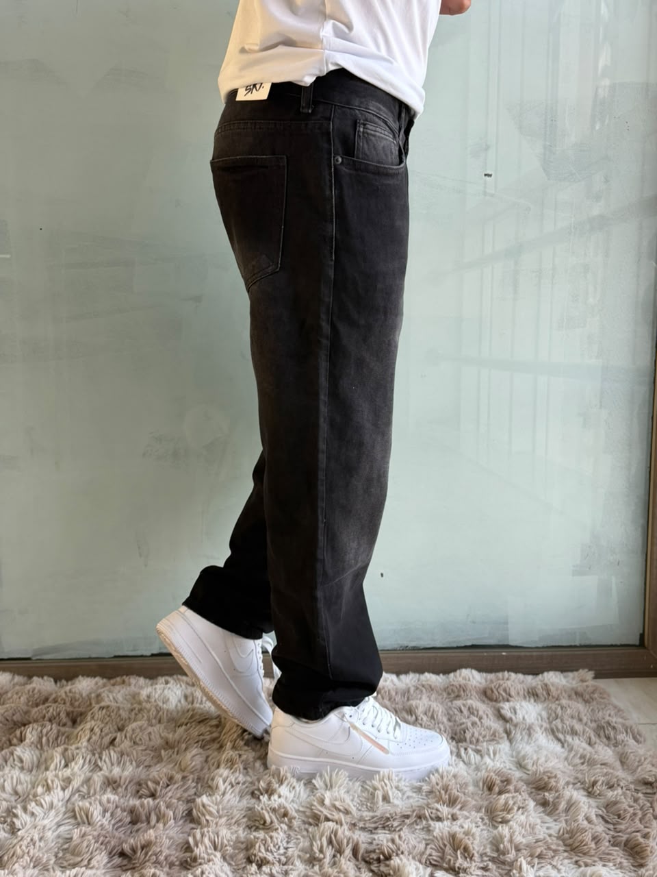 RELAXED JEANS NOIR CLEAR
